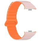 For Xiaomi Smart Band 9 Pro / 8 Pro Two Color Magnetic Silicone Watch Band(Pink Orange) - 3