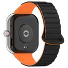 For Xiaomi Smart Band 9 Pro / 8 Pro Two Color Magnetic Silicone Watch Band(Black Orange) - 2