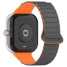 For Xiaomi Smart Band 9 Pro / 8 Pro Two Color Magnetic Silicone Watch Band(Grey Orange) - 2