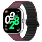 For Xiaomi Smart Band 9 Pro / 8 Pro Two Color Magnetic Silicone Watch Band(Wine Red Black) - 1