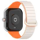 For Xiaomi Smart Band 9 Pro / 8 Pro Two Color Magnetic Silicone Watch Band(Starlight Orange) - 2