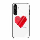 For Samsung Galaxy S24+ 5G Colorful Painted Glass Phone Case(Love) - 1