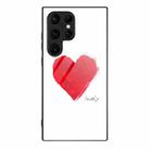 For Samsung Galaxy S24 Ultra 5G Colorful Painted Glass Phone Case(Love) - 1