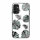 For Samsung Galaxy A15 4G Colorful Painted Glass Phone Case(Banana Leaf) - 1