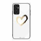 For Samsung Galaxy A25 5G Colorful Painted Glass Phone Case(Golden Love) - 1