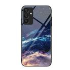For Samsung Galaxy A25 5G Colorful Painted Glass Phone Case(Starry Sky) - 1