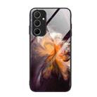 For Samsung Galaxy A35 5G Marble Pattern Glass Protective Phone Case(Typhoon) - 1