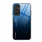 For Samsung Galaxy A55 5G Gradient Color Glass Phone Case(Blue Black) - 1