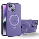 For iPhone 14 Plus MagSafe Holder PC Hybrid TPU Phone Case(Deep Purple) - 1