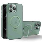 For iPhone 12 Pro MagSafe Holder PC Hybrid TPU Phone Case(Green) - 1