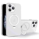 For iPhone 11 Pro Max MagSafe Holder PC Hybrid TPU Phone Case(White) - 1