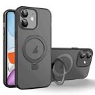 For iPhone 11 MagSafe Holder PC Hybrid TPU Phone Case(Black) - 1