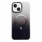 For iPhone 15 Plus MagSafe IMD Gradient PC Hybrid TPU Phone Case(Black) - 1