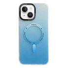 For iPhone 15 Gradient IMD PC Hybrid TPU MagSafe Phone Case(Blue) - 1