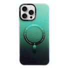 For iPhone 14 Pro MagSafe IMD Gradient PC Hybrid TPU Phone Case(Green) - 1