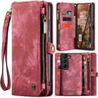 For Samsung Galaxy S24 5G CaseMe 008 Detachable Multifunctional Leather Phone Case(Red) - 1