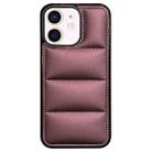 For iPhone 11 Big Hole Eiderdown Airbag Phone Case(Wine Red) - 1