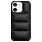 For iPhone 11 Big Hole Eiderdown Airbag Phone Case(Black) - 1