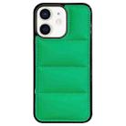 For iPhone 11 Big Hole Eiderdown Airbag Phone Case(Green) - 1