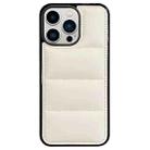 For iPhone 12 Pro Big Hole Eiderdown Airbag Phone Case(White) - 1