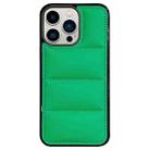 For iPhone 12 Pro Big Hole Eiderdown Airbag Phone Case(Green) - 1