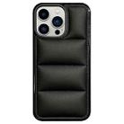 For iPhone 12 Pro Max Big Hole Eiderdown Airbag Phone Case(Black) - 1