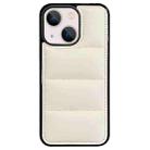 For iPhone 13 Big Hole Eiderdown Airbag Phone Case(White) - 1