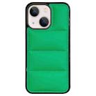 For iPhone 13 Big Hole Eiderdown Airbag Phone Case(Green) - 1