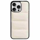 For iPhone 13 Pro Big Hole Eiderdown Airbag Phone Case(White) - 1