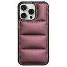 For iPhone 13 Pro Big Hole Eiderdown Airbag Phone Case(Wine Red) - 1