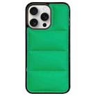 For iPhone 13 Pro Big Hole Eiderdown Airbag Phone Case(Green) - 1