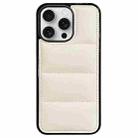For iPhone 13 Pro Max Big Hole Eiderdown Airbag Phone Case(White) - 1