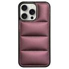 For iPhone 13 Pro Max Big Hole Eiderdown Airbag Phone Case(Wine Red) - 1