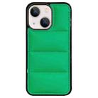 For iPhone 15 Big Hole Eiderdown Airbag Phone Case(Green) - 1