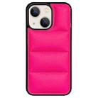 For iPhone 15 Big Hole Eiderdown Airbag Phone Case(Rose Red) - 1