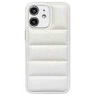 For iPhone 11 Fine Hole Eiderdown Airbag Phone Case(White) - 1