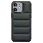 For iPhone 11 Fine Hole Eiderdown Airbag Phone Case(Black) - 1