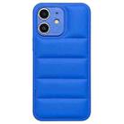 For iPhone 11 Fine Hole Eiderdown Airbag Phone Case(Blue) - 1