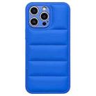 For iPhone 12 Pro Fine Hole Eiderdown Airbag Phone Case(Blue) - 1