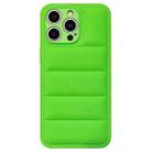 For iPhone 12 Pro Fine Hole Eiderdown Airbag Phone Case(Green) - 1