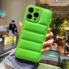 For iPhone 12 Pro Fine Hole Eiderdown Airbag Phone Case(Green) - 2