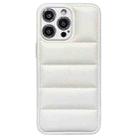 For iPhone 12 Pro Max Fine Hole Eiderdown Airbag Phone Case(White) - 1