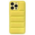 For iPhone 12 Pro Max Fine Hole Eiderdown Airbag Phone Case(Yellow) - 1
