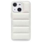 For iPhone 13 Fine Hole Eiderdown Airbag Phone Case(White) - 1