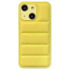 For iPhone 13 Fine Hole Eiderdown Airbag Phone Case(Yellow) - 1