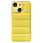 For iPhone 14 Fine Hole Eiderdown Airbag Phone Case(Yellow) - 1