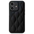 For iPhone 11 Fine Hole 8-shaped Texture Eiderdown Airbag Phone Case(Black) - 1