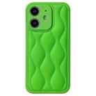 For iPhone 11 Fine Hole 8-shaped Texture Eiderdown Airbag Phone Case(Green) - 1