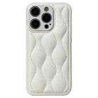 For iPhone 12 Pro Fine Hole 8-shaped Texture Eiderdown Airbag Phone Case(White) - 1