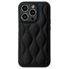 For iPhone 12 Pro Fine Hole 8-shaped Texture Eiderdown Airbag Phone Case(Black) - 1